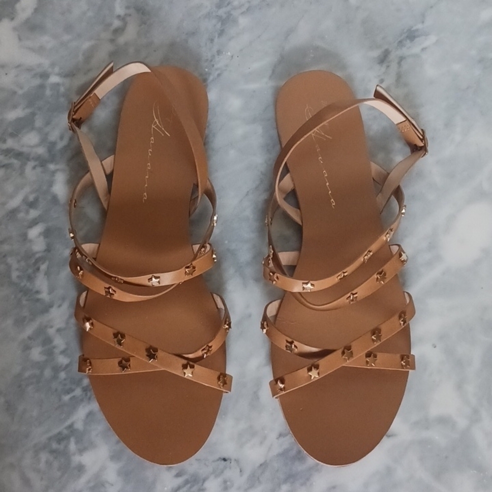 Vintage Havana Flat Strappy Star Stud Sandals,  Size 10 - Picture 9 of 10